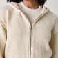 Mills Zip Front Hooded Sweater - Cream