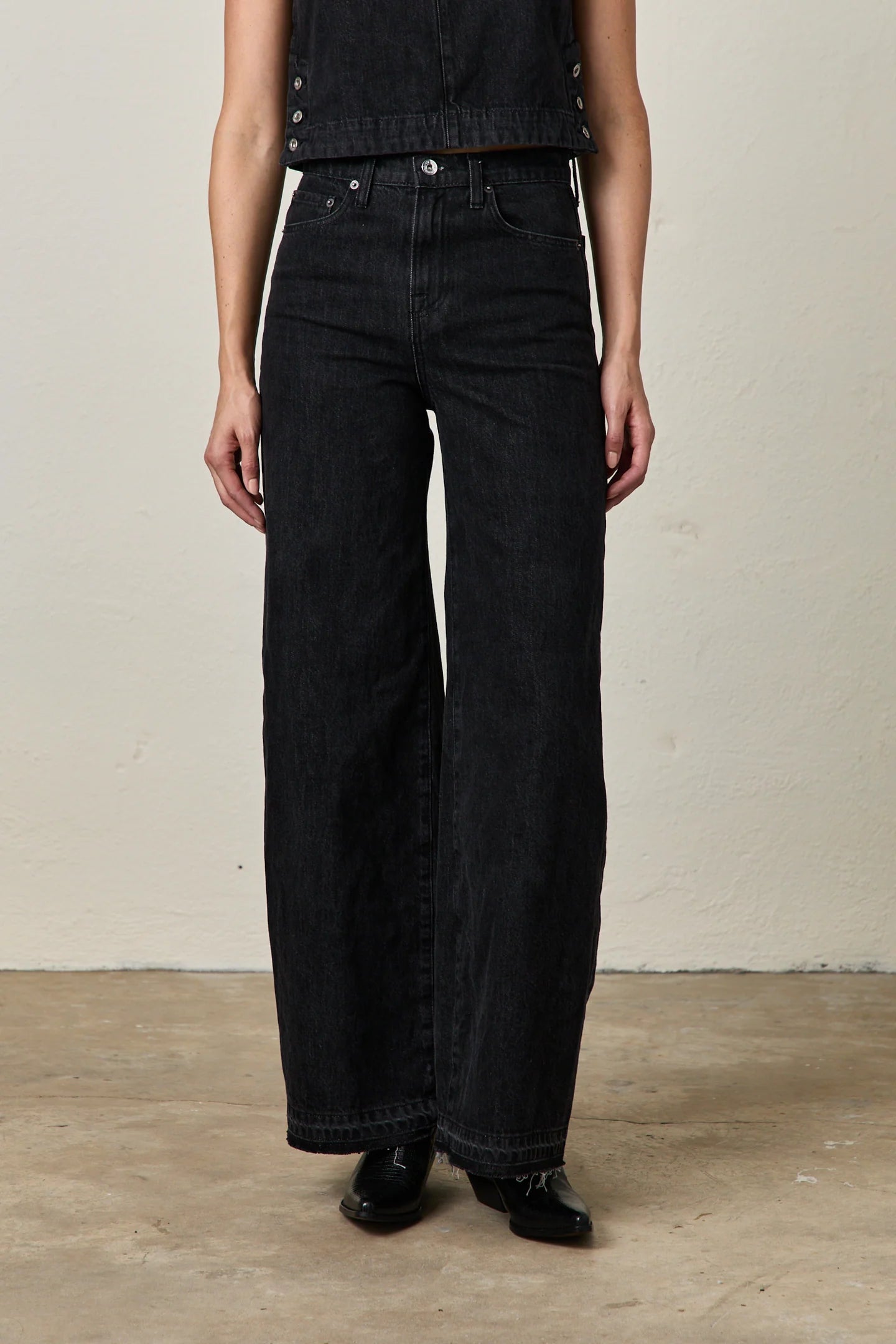 Delta Wide Leg Jean - Noir