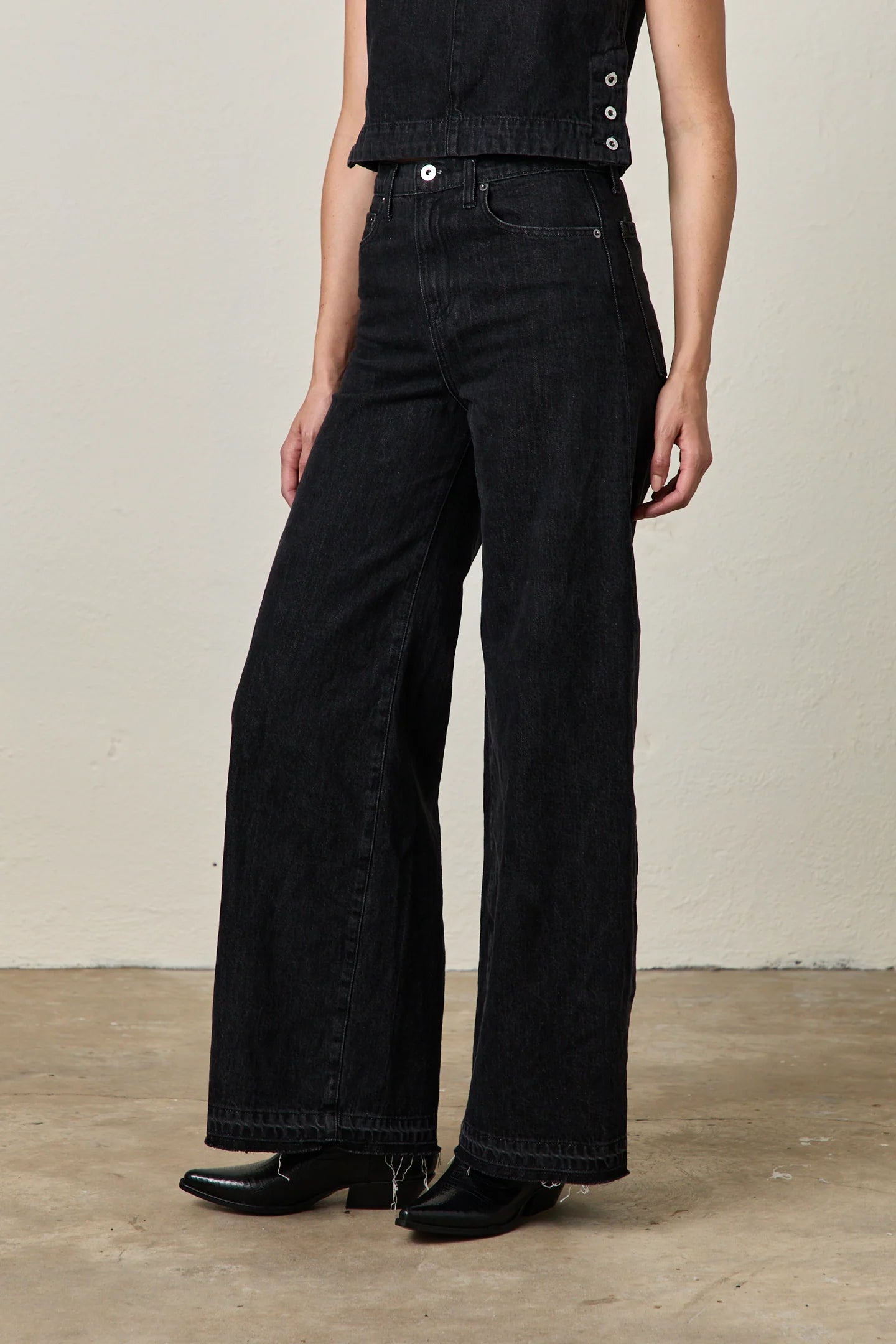 Delta Wide Leg Jean - Noir