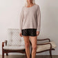 Silk Taffeta Tap Short - Jet Polka Dot