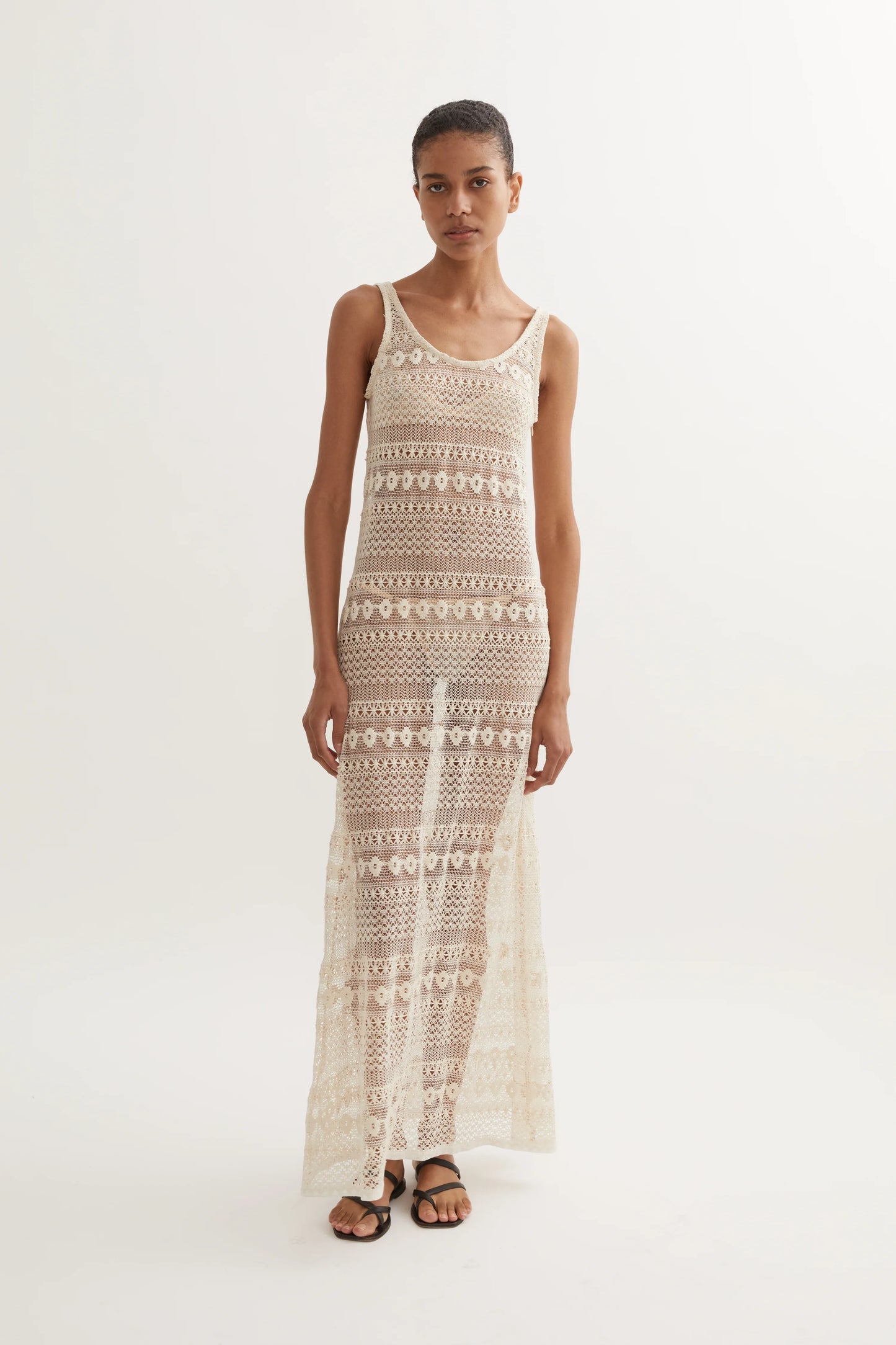 Sigrid Lace Slip Dress - Cream