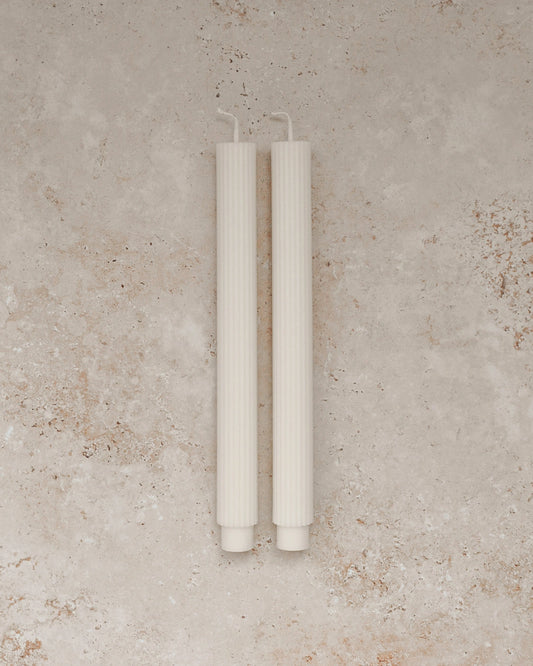 Cream Roman Taper Candle - Set of Two