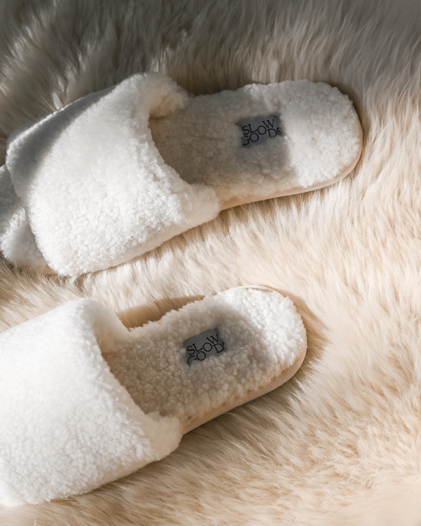 Shearling Slippers - Cream