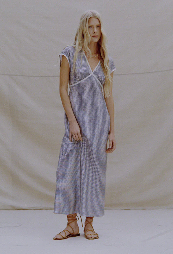 Indine Dress - Gingham Silk