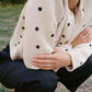 Maija Cardigan - Ivory / Polka Dot