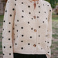 Maija Cardigan - Ivory / Polka Dot