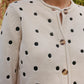 Maija Cardigan - Ivory / Polka Dot