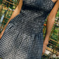 Shore Mini Dress - Black and White Gingham Check