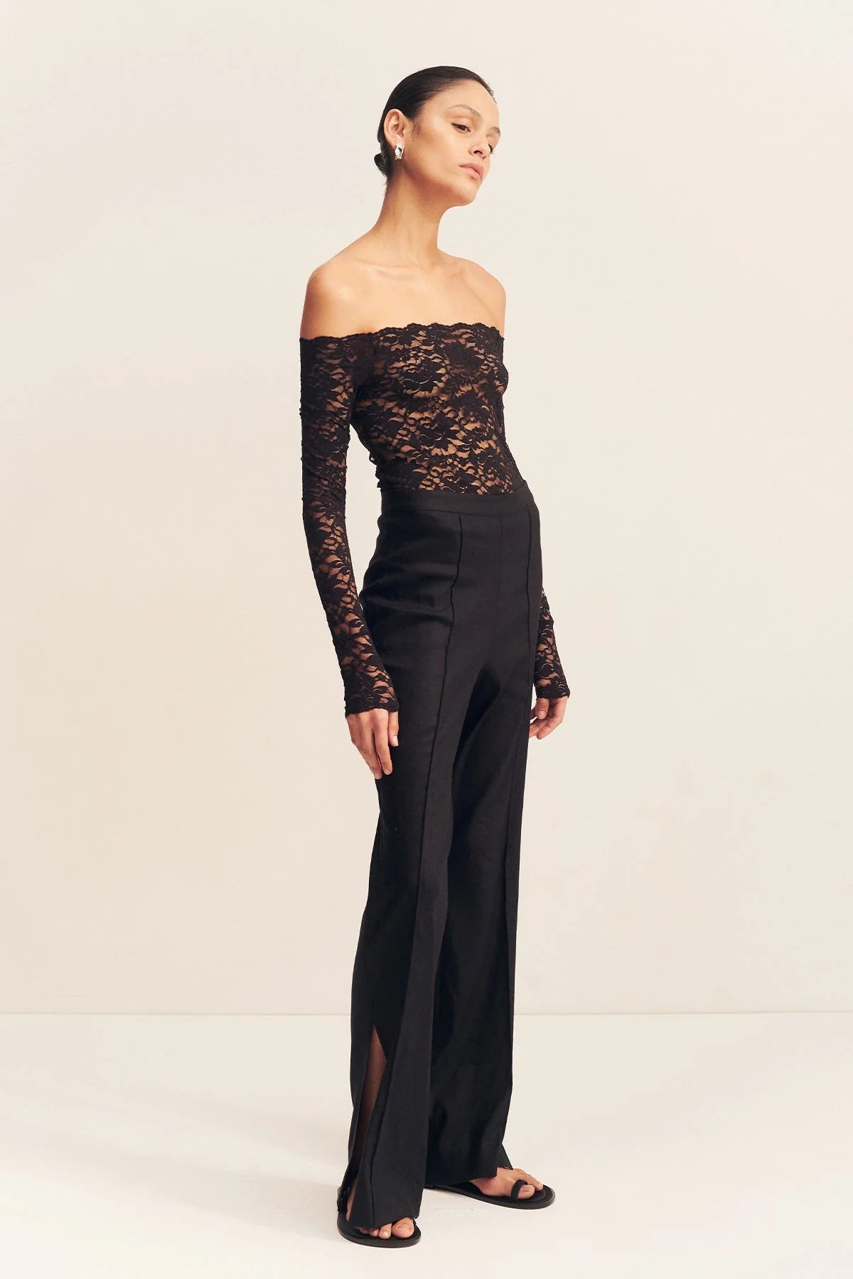 Kasbah Side Split Pant - Black