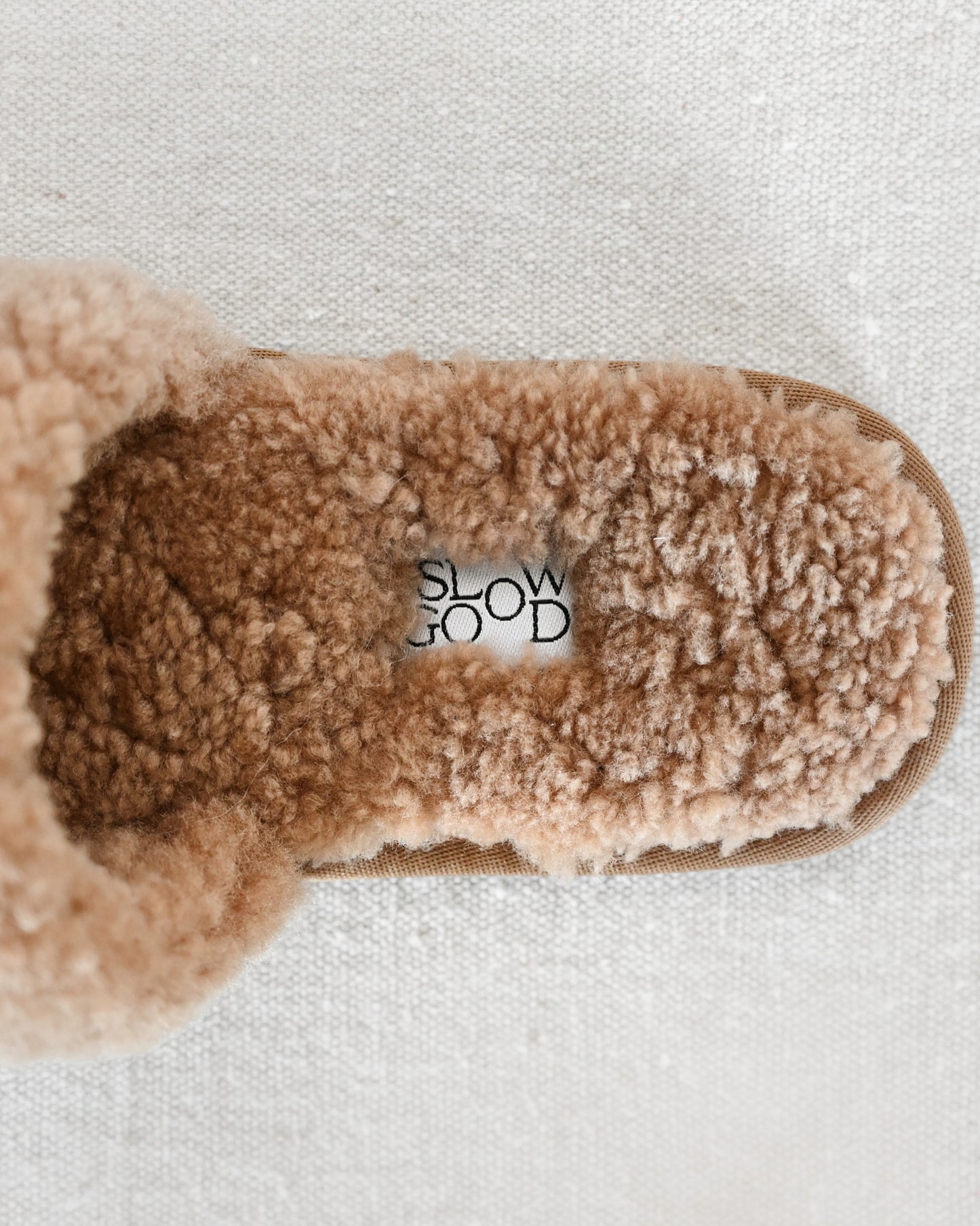 Shearling Slippers - Camel