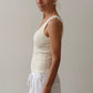 Rib Scoop Tank - Creme