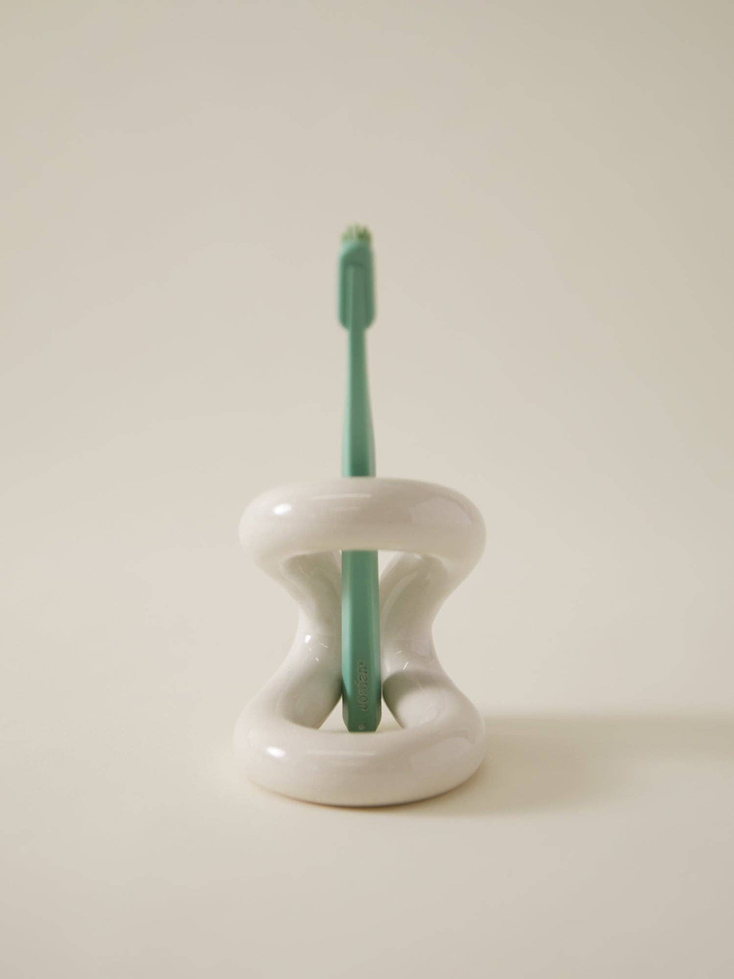 Ceramic Toothbrush Holder - Glossy White