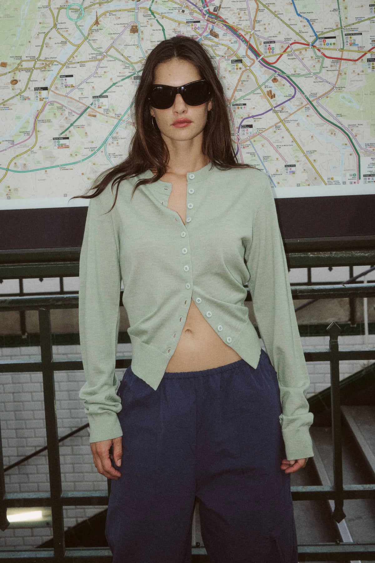 Maeve Merino Spring Cardigan - Sage Marle