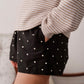 Silk Taffeta Tap Short - Jet Polka Dot