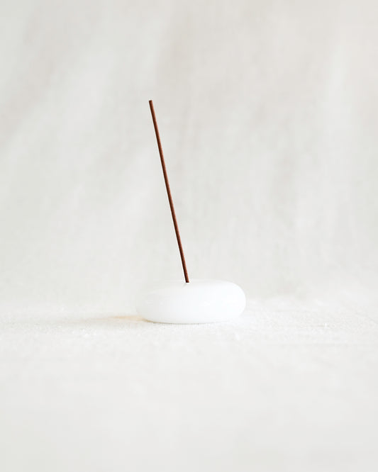 Bubble Glass Incense Holder - White