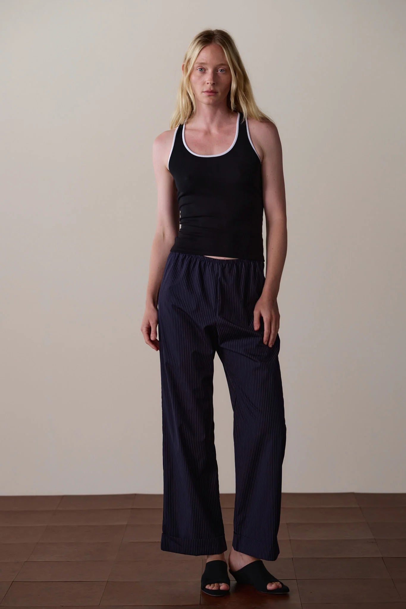Pop Pinstripe Simple Pant - Navy