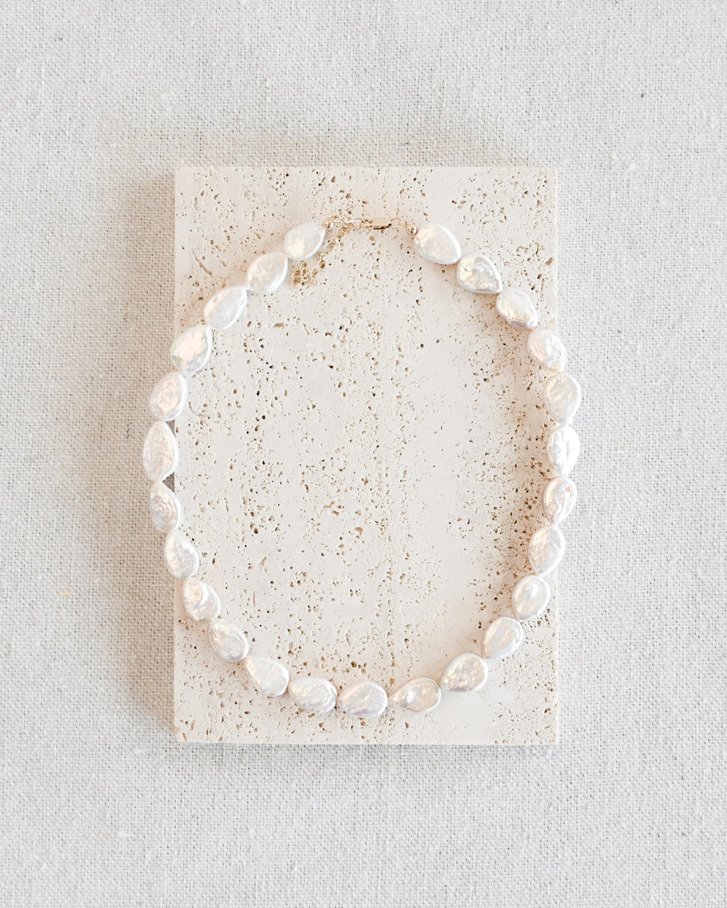 Naia Necklace - Coin Pearl