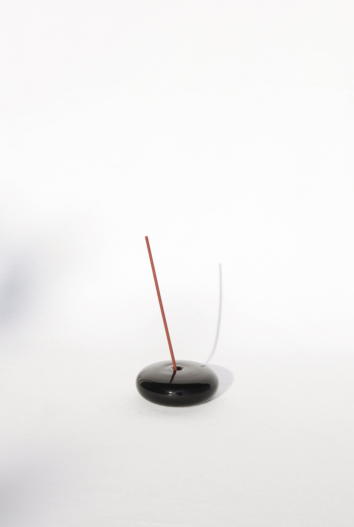 Bubble Glass Incense Holder - Black