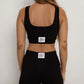 Scoop Seamless Bamboo Crop - Black