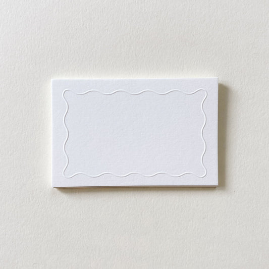 Squiggle Place Cards Natural - Set of 12