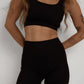 Scoop Seamless Bamboo Crop - Black