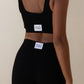 Scoop Seamless Bamboo Crop - Black