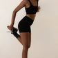 Scoop Seamless Bamboo Crop - Black