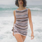 Knit Mini Dress - Black Stripe