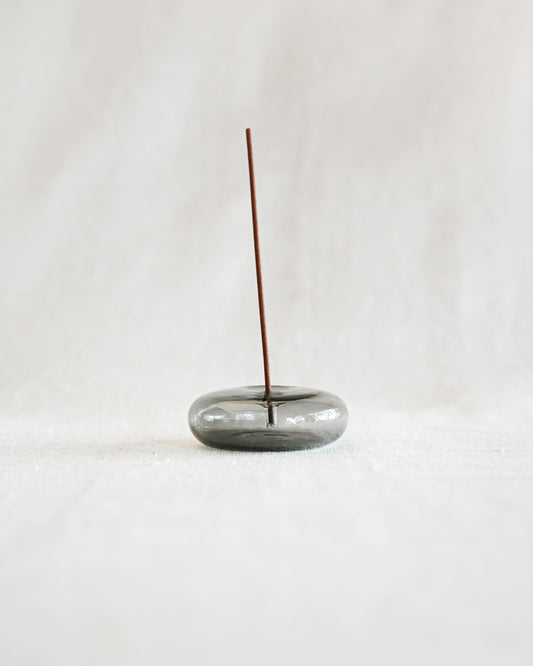 Bubble Glass Incense Holder - Smoke
