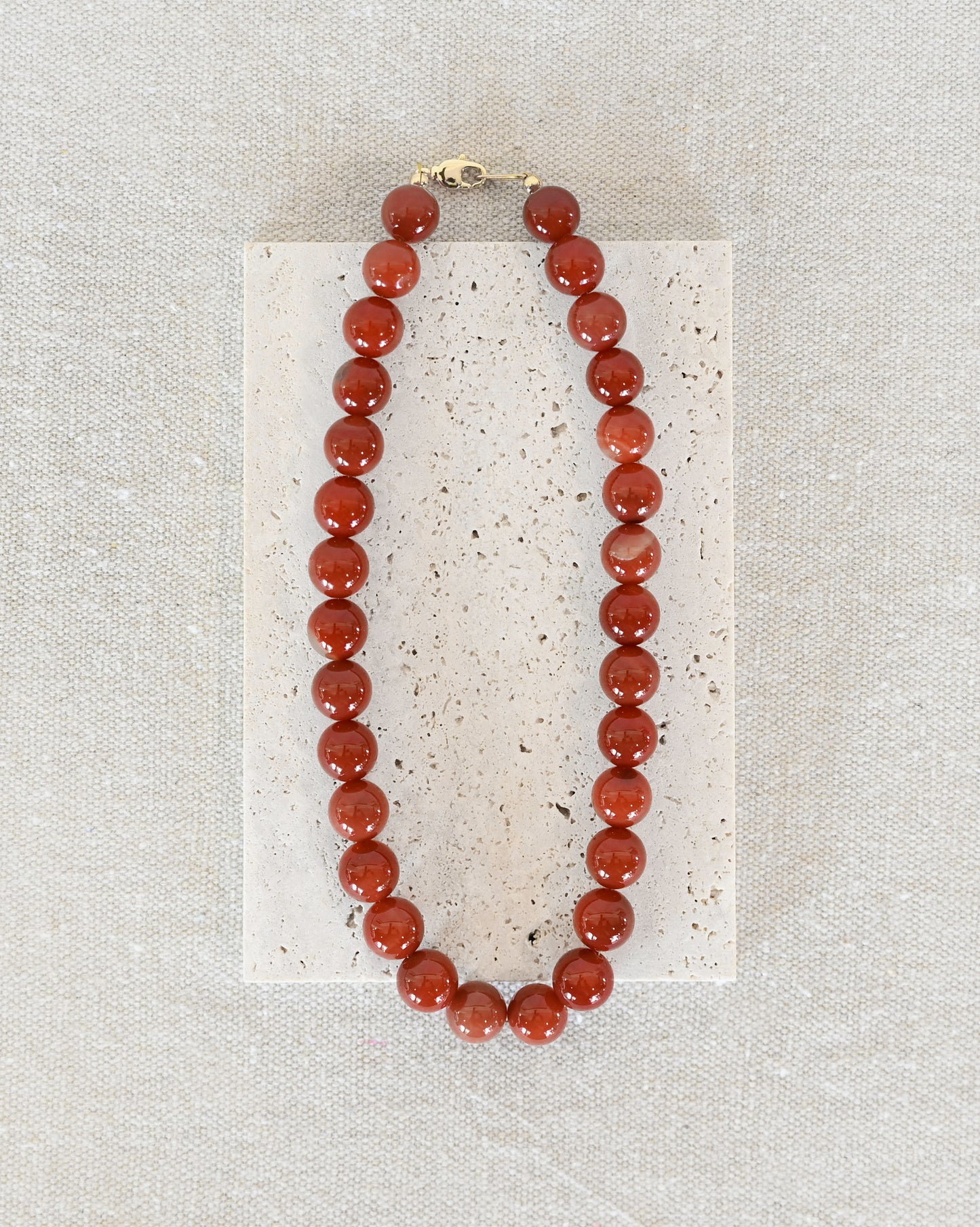 Terra Beaded Necklace - Carnelian