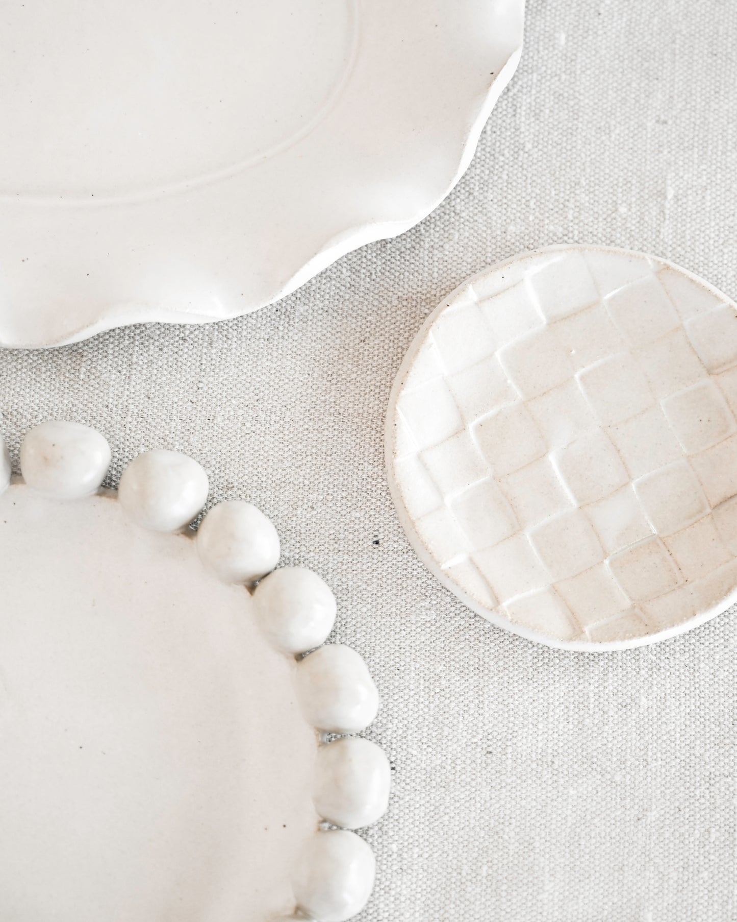 Ceramic Checker Trinket Dish