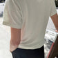 Bo Linen Blend Tee - Salt