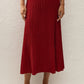 Citara Drawstring Midi Skirt - Red Ochre