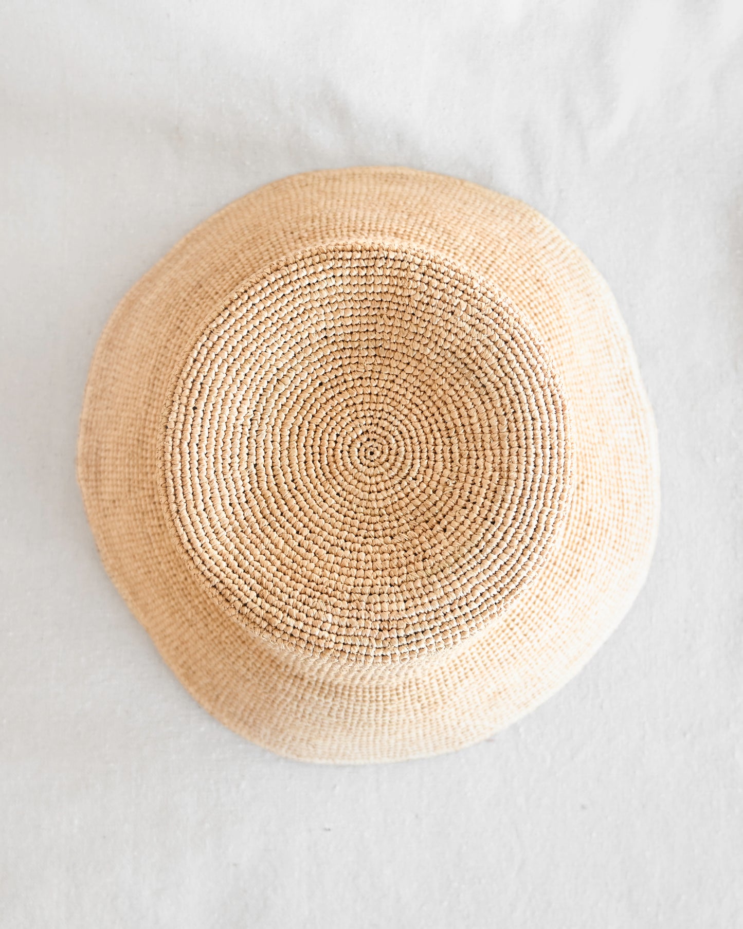 Kaia Crochet Bucket Hat - Natural