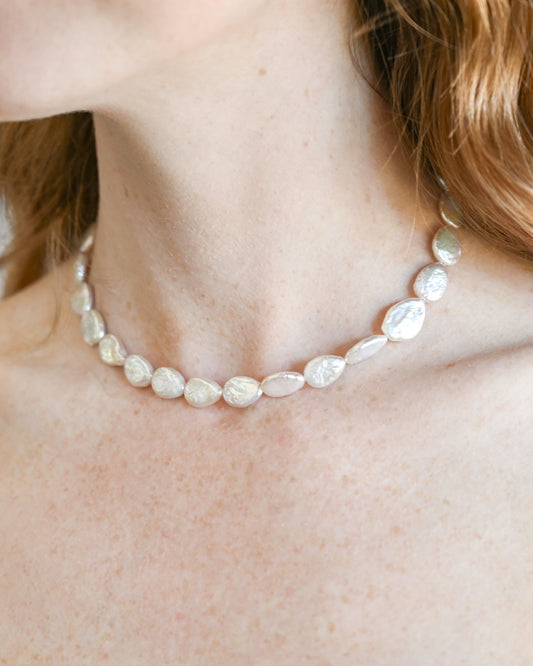 Naia Necklace - Coin Pearl
