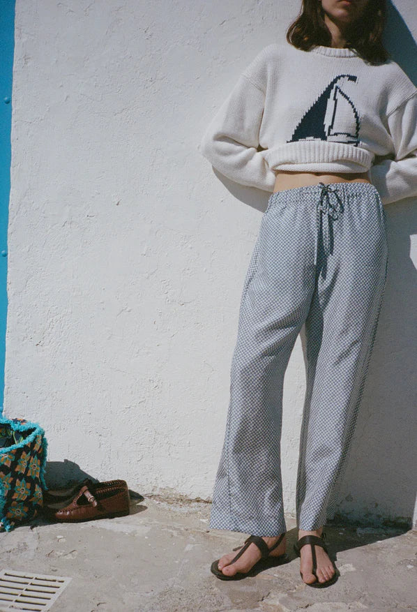 Dania Pant - Gingham Silk