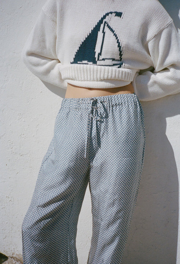 Dania Pant - Gingham Silk