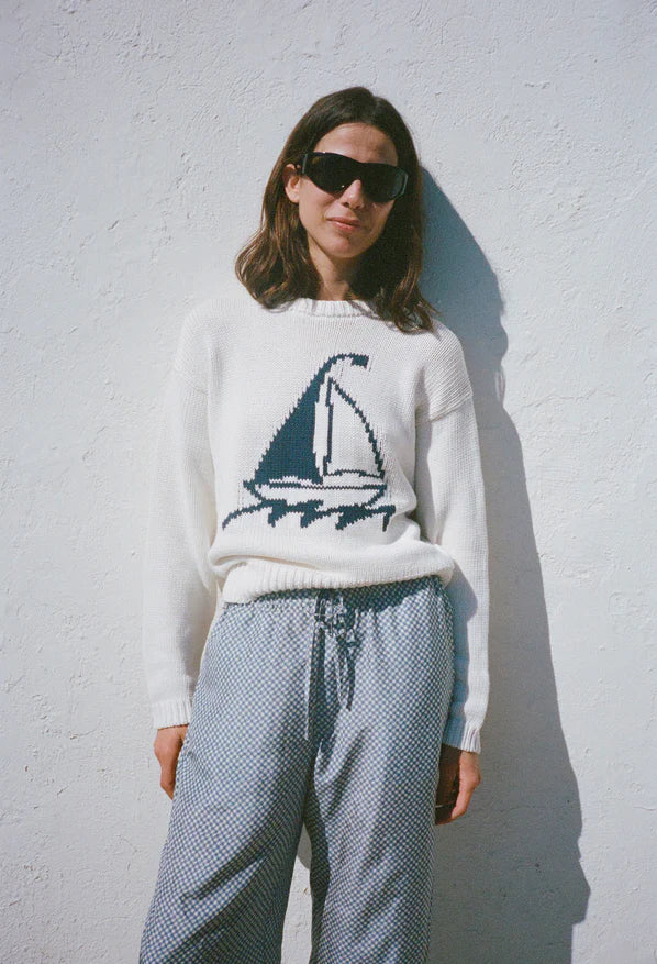 Josette Cotton Knit Pullover - Ivory