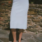 Faye Skirt - Periwinkle Stripe