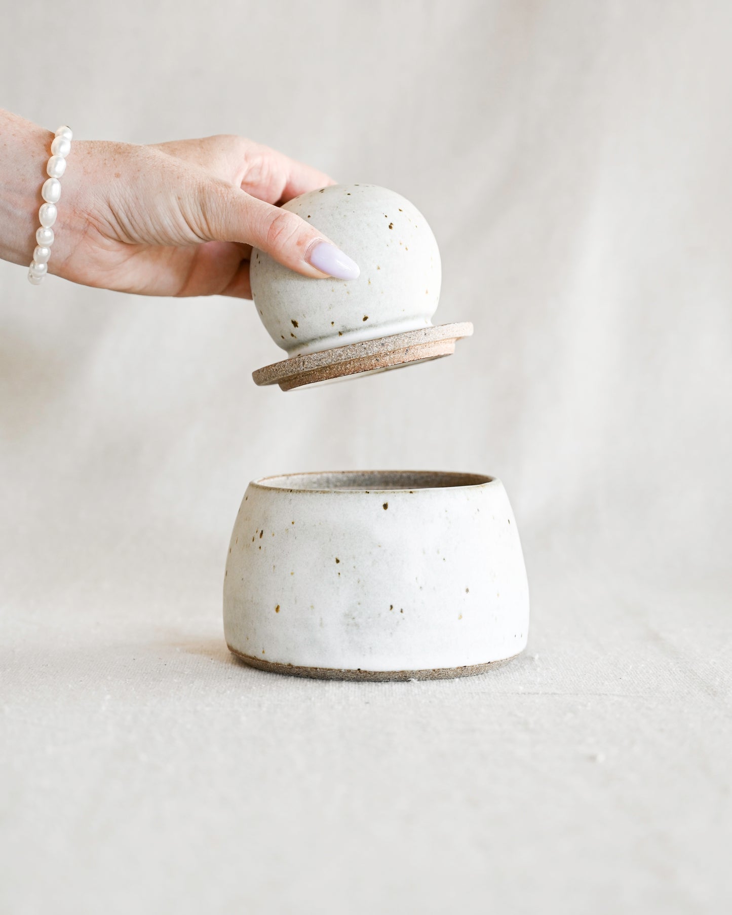 Alabaster Stash Jar - Medium