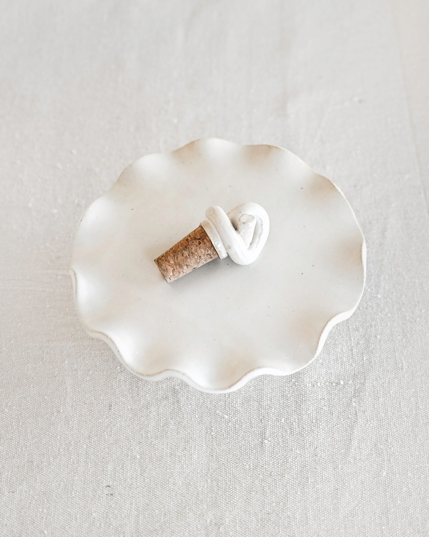 Ceramic Knot Wine Topper