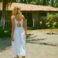 Neroni Dress - White Floral Embroidered