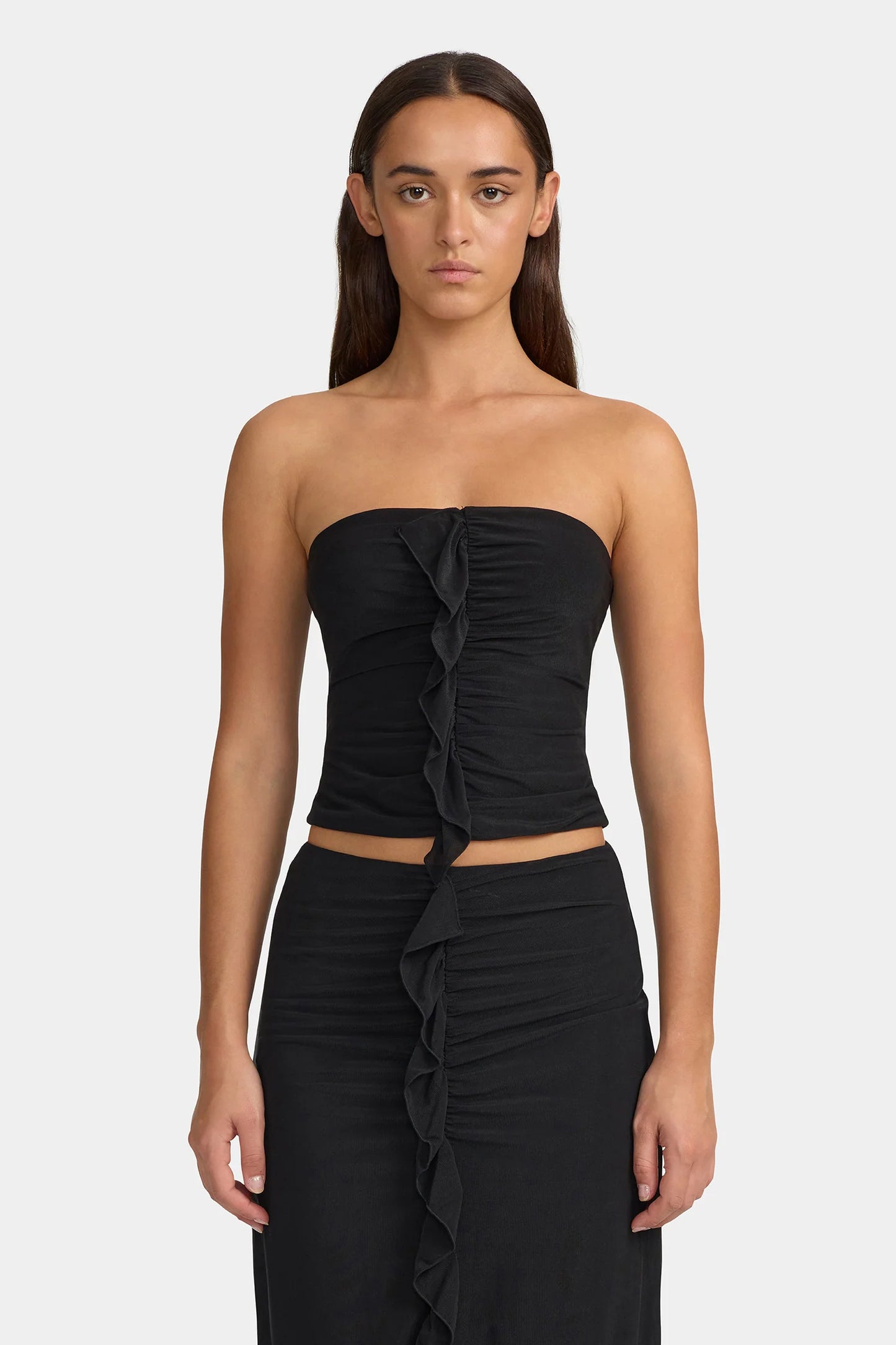 Claudia Strapless Top - Black