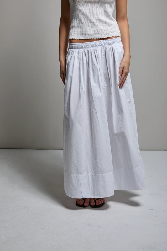 Kate Poplin Skirt - White