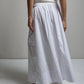 Kate Poplin Skirt - White