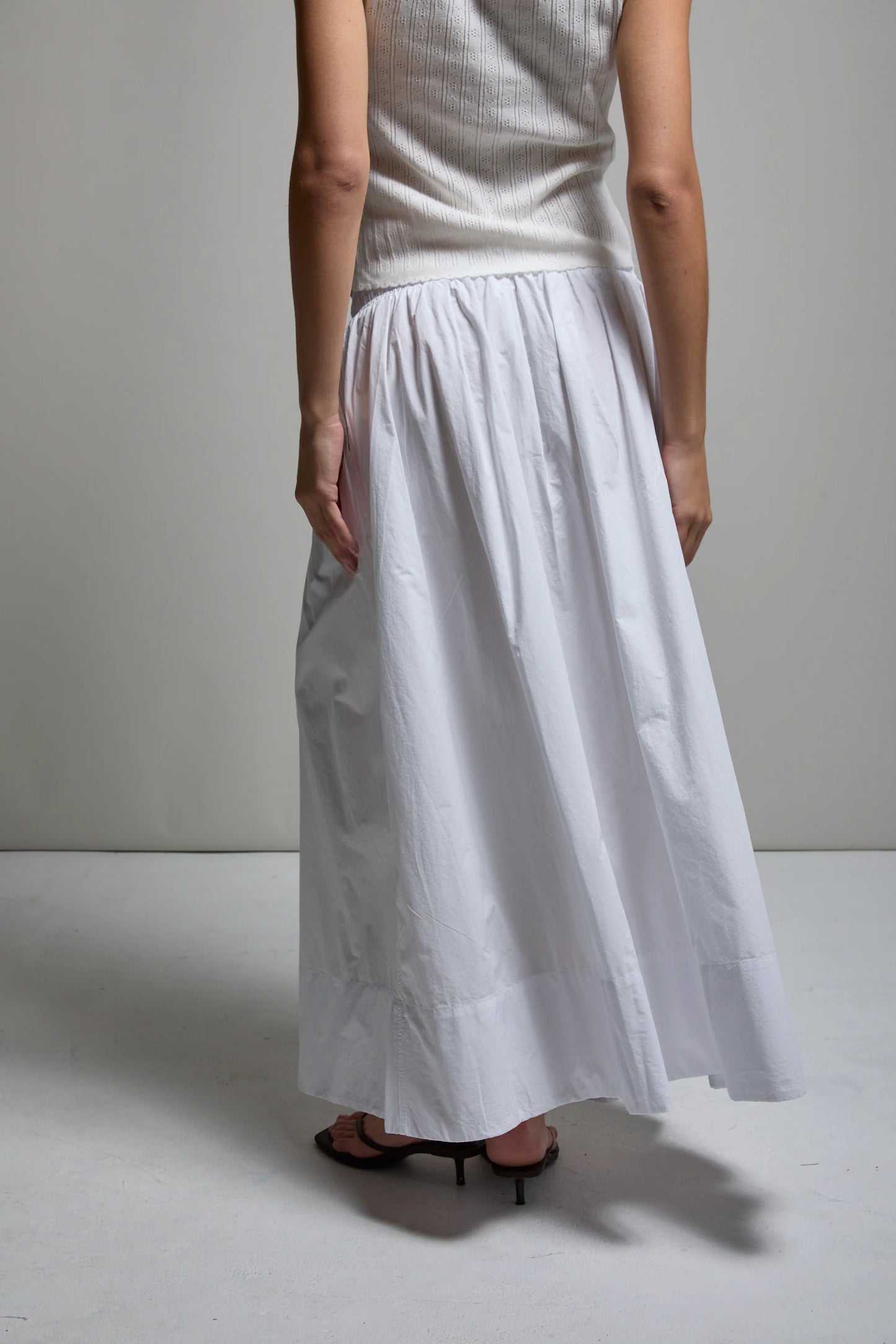 Kate Poplin Skirt - White