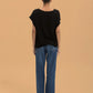 Cut Off Tee Gauzy Jersey - Black