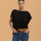 Cut Off Tee Gauzy Jersey - Black