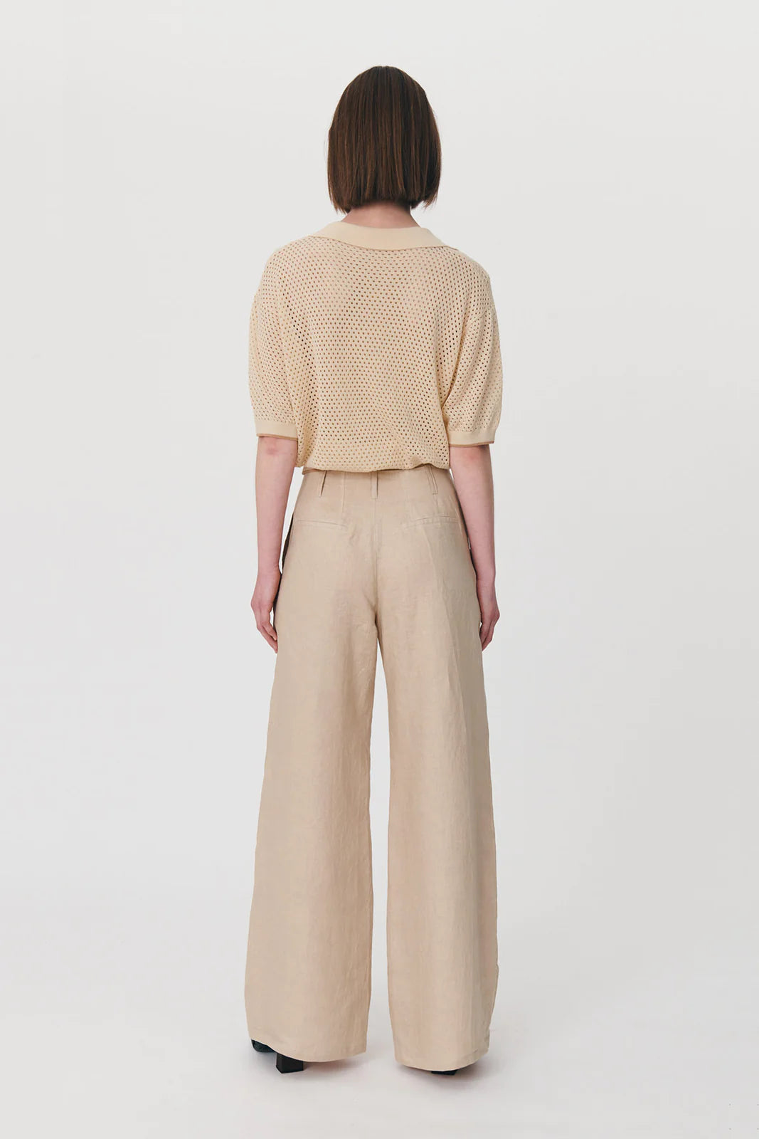 Carlotta Linen Wide Pants - Birch