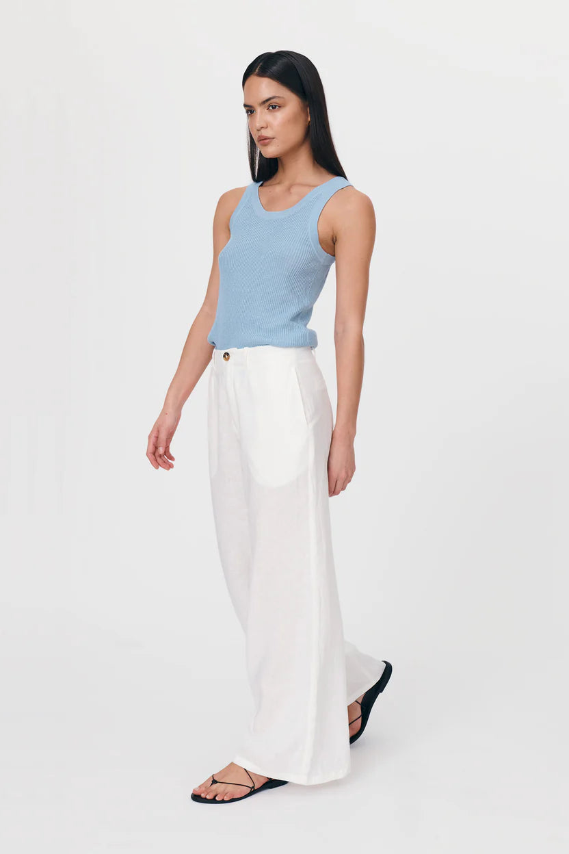 Carlotta Linen Wide Pants - Bone